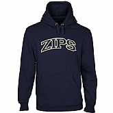 Men's Akron Zips Arch Name Pullover Hoodie - Navy Blue,baseball caps,new era cap wholesale,wholesale hats